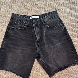 Berkshka Black Denim Men Shorts